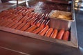 Grilled Fat Hotdogs Royalty Free Stock Photo