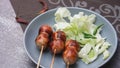 Grilled fermented pork and sticky rice sausage or Sausage Northeastern Style, What we call Royalty Free Stock Photo