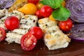 Grilled feta cheese close up Royalty Free Stock Photo