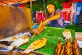 Grilled fish and chicken in Banzaan Fresh Market, Patong, Phuket, Thailand