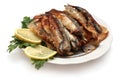 Grilled fish with lemon and parsley