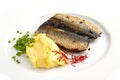 Grilled fish with mashed potatoes