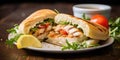 Grilled Fish Sandwich - Seafood Delight - Gourmet Bite Royalty Free Stock Photo