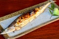 Grilled fish saury