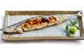 Grilled fish saury