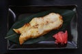 Grilled fish set meal of the Japanese righteye flounder Royalty Free Stock Photo