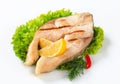 Grilled fish steak Royalty Free Stock Photo