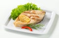 Grilled fish steak Royalty Free Stock Photo