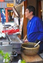 Grilled Fish at a street stall in Kyoto, Japan Royalty Free Stock Photo