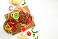 Grilled flank stake fajitas