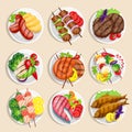 Grilled Food Set