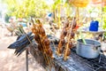 Grilled frog and grilled catfish local food at Cambodia