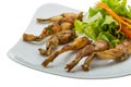 Grilled frog legs Royalty Free Stock Photo