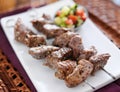 Grilled garlic herb beef shishkabab skewers