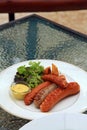 Grilled german sausage