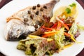 Grilled gilt-head bream fish Royalty Free Stock Photo