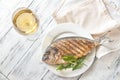 Grilled gilt-head bream