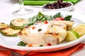 Grilled halibut Royalty Free Stock Photo