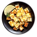 Grilled Halloumi Cheese with Lemon and Herbs.