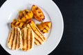 Grilled halloumi cheese