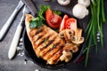 Grilled healthy chicken breasts Royalty Free Stock Photo