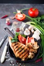 Grilled healthy chicken breasts Royalty Free Stock Photo
