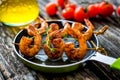 Grilled Honey Soy Shrimp Royalty Free Stock Photo