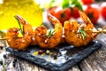 Grilled Honey Soy Shrimp Royalty Free Stock Photo