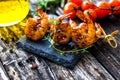 Grilled Honey Soy Shrimp Royalty Free Stock Photo