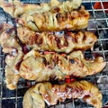 Grilled intestines, Thai food, grilling, seafood sauce1