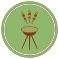 Grilled kebab icon