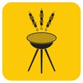 Grilled kebab icon