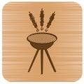 Grilled kebab icon