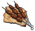 Grilled kebab