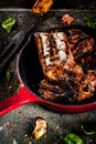 Grilled lamb or beef ribs Royalty Free Stock Photo