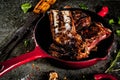Grilled lamb or beef ribs Royalty Free Stock Photo