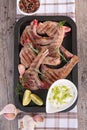 Grilled lamb chop Royalty Free Stock Photo