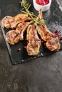 Grilled Lamb Chops with Cranberries and Rosemary Royalty Free Stock Photo