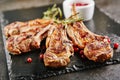 Grilled Lamb Chops with Cranberries and Rosemary