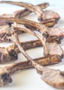 Grilled lamb rib chops on the plate Royalty Free Stock Photo