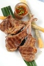 Grilled lamb steak Royalty Free Stock Photo