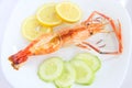 Grilled langoustine prawns