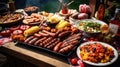 grilled lunch bbq food Royalty Free Stock Photo