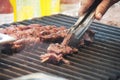 Grilled meat at the fair Royalty Free Stock Photo