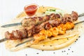 Grilled meat kebab mix Royalty Free Stock Photo