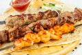 Grilled meat kebab mix Royalty Free Stock Photo