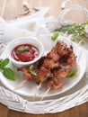 Grilled meat (kebab) Royalty Free Stock Photo