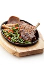 Grilled Meat Pan Royalty Free Stock Photo