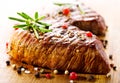 Grilled meat with rosemary