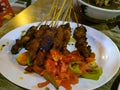 Grilled meat skewers, Sate Lamb